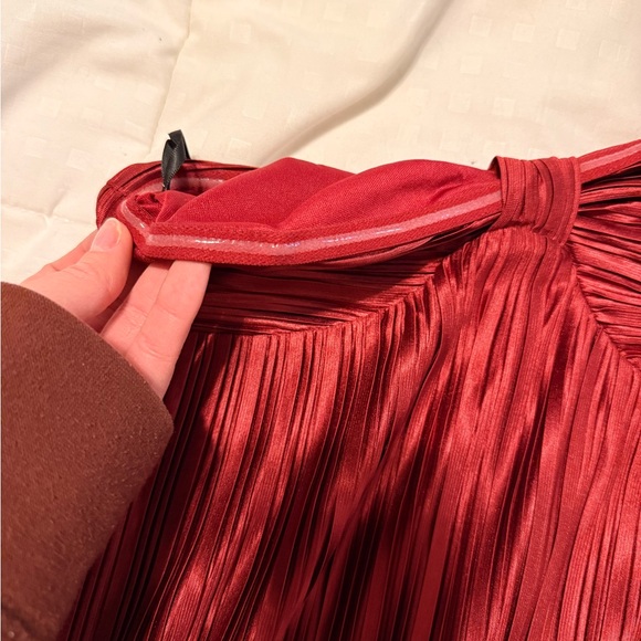 Lulu's Strapless Wine Red Gown - Picture 5 of 6